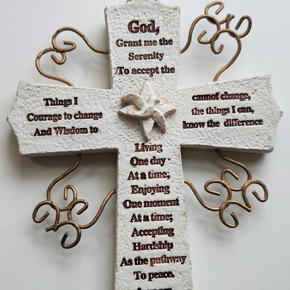 Decorative Serenity Prayer Wall Cross - Picture 1 of 4
